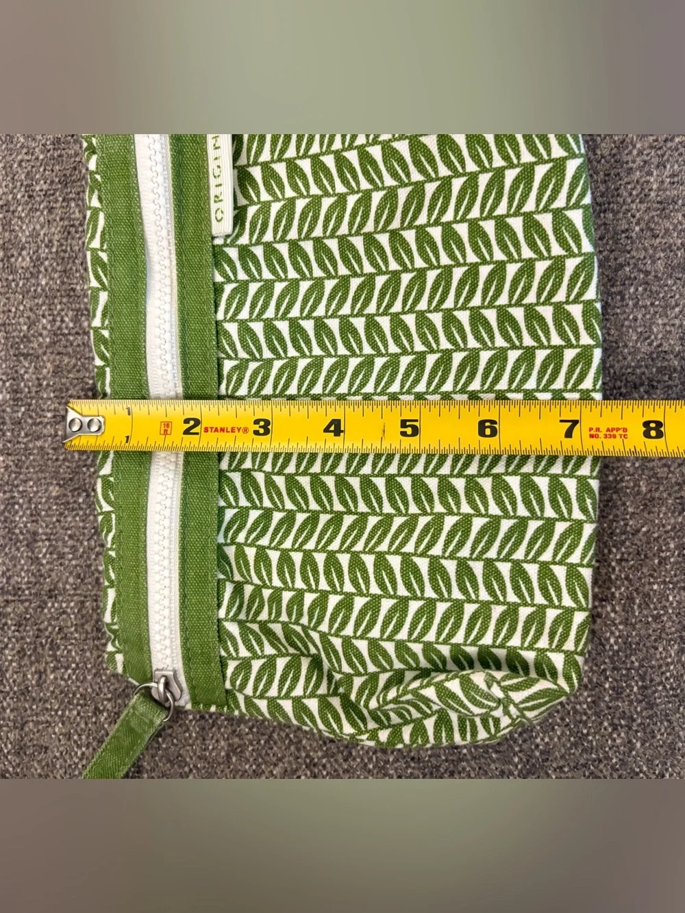 Origins Green Leaf Cosmetic Pouch with Wrist Strap
